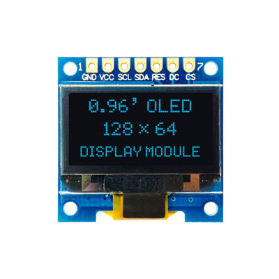 0.96″ I2C Iic Spi Semiconductor Accessory Display with 128X64 Resolution Self- Illuminating Display 128X64 | Full Compatible with Arduino