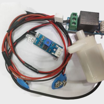 automatic sanitizer dispenser, using ir sensor, relay, water pump